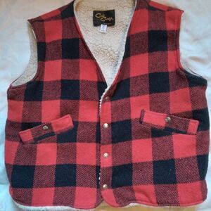 Vintage Cal Craft Fleece Lined Flannel Vest